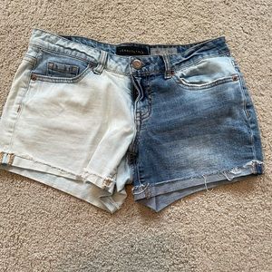 bleach dyed shorts
